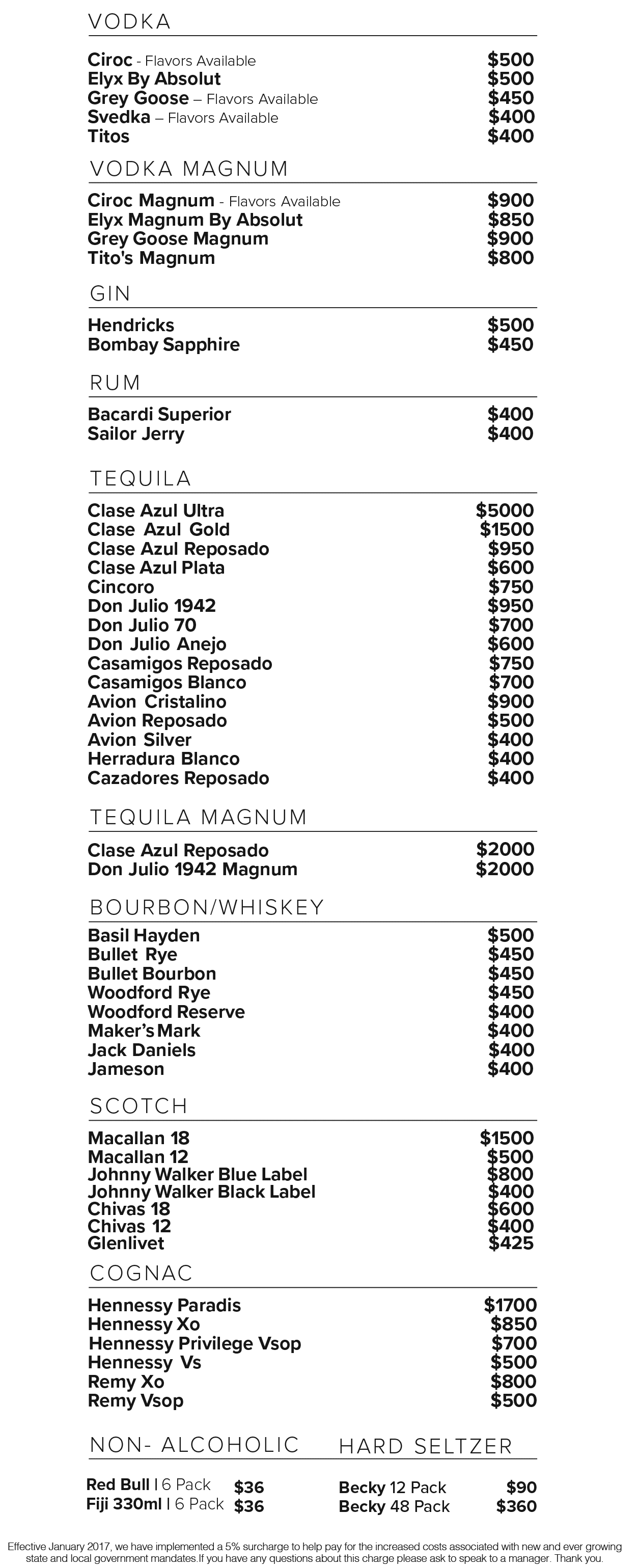 Menu Side Bar San Diego