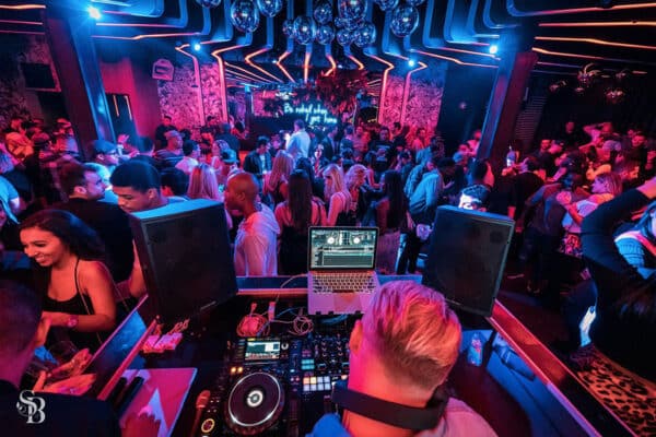 Dance floor energy at a San Diego nightclub.
