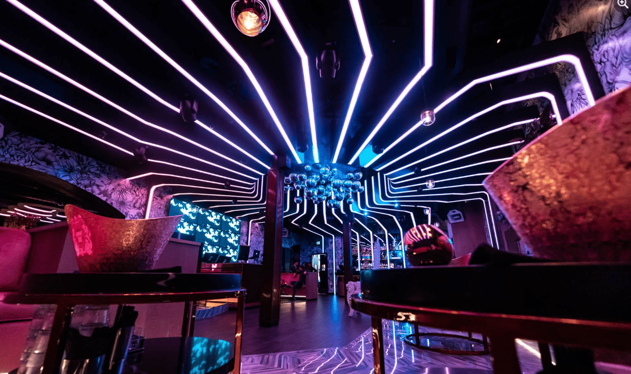 Dance floor at SideBar San Diego nightclub.