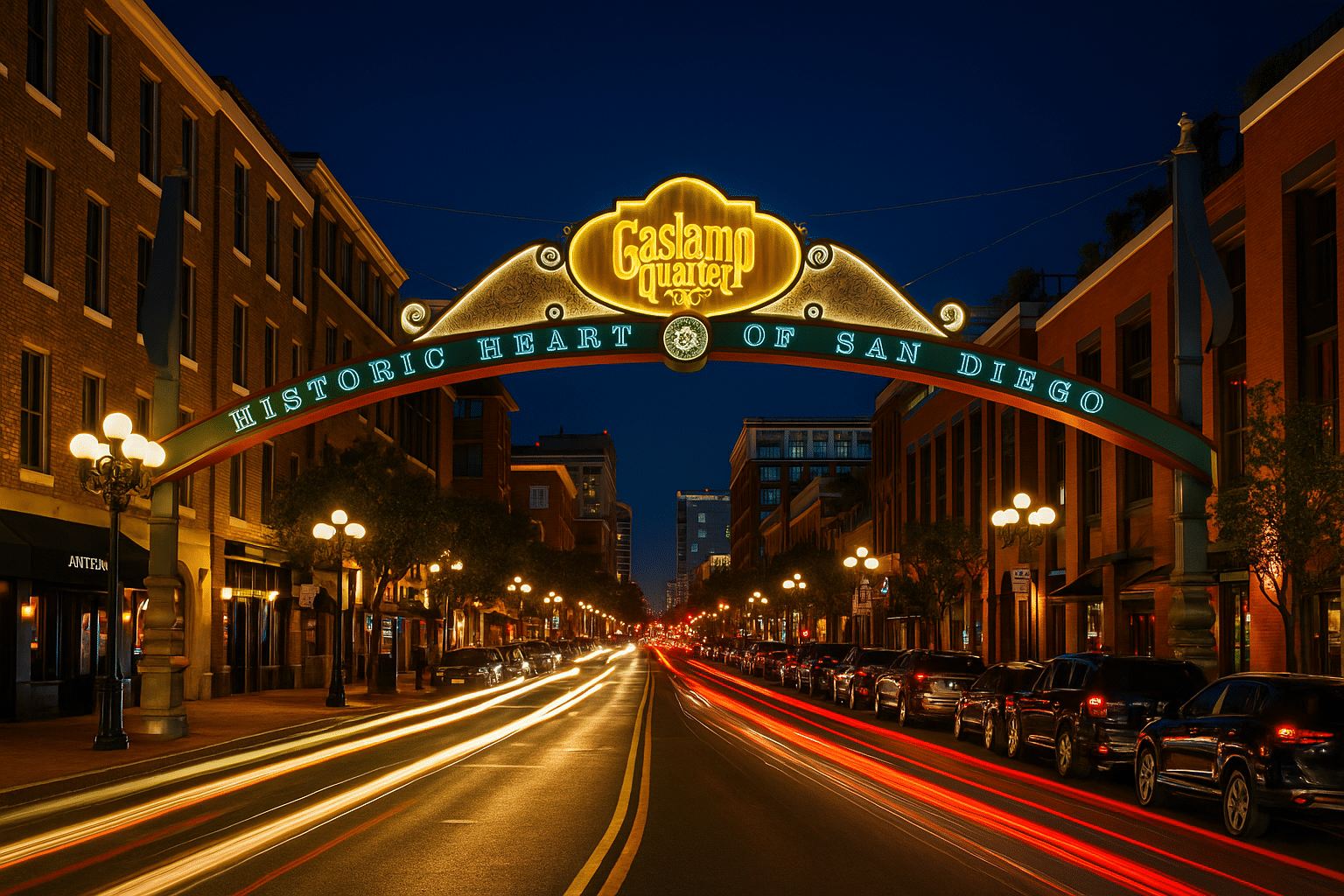 Gaslamp nightlife crowd heading to SideBar San Diego.