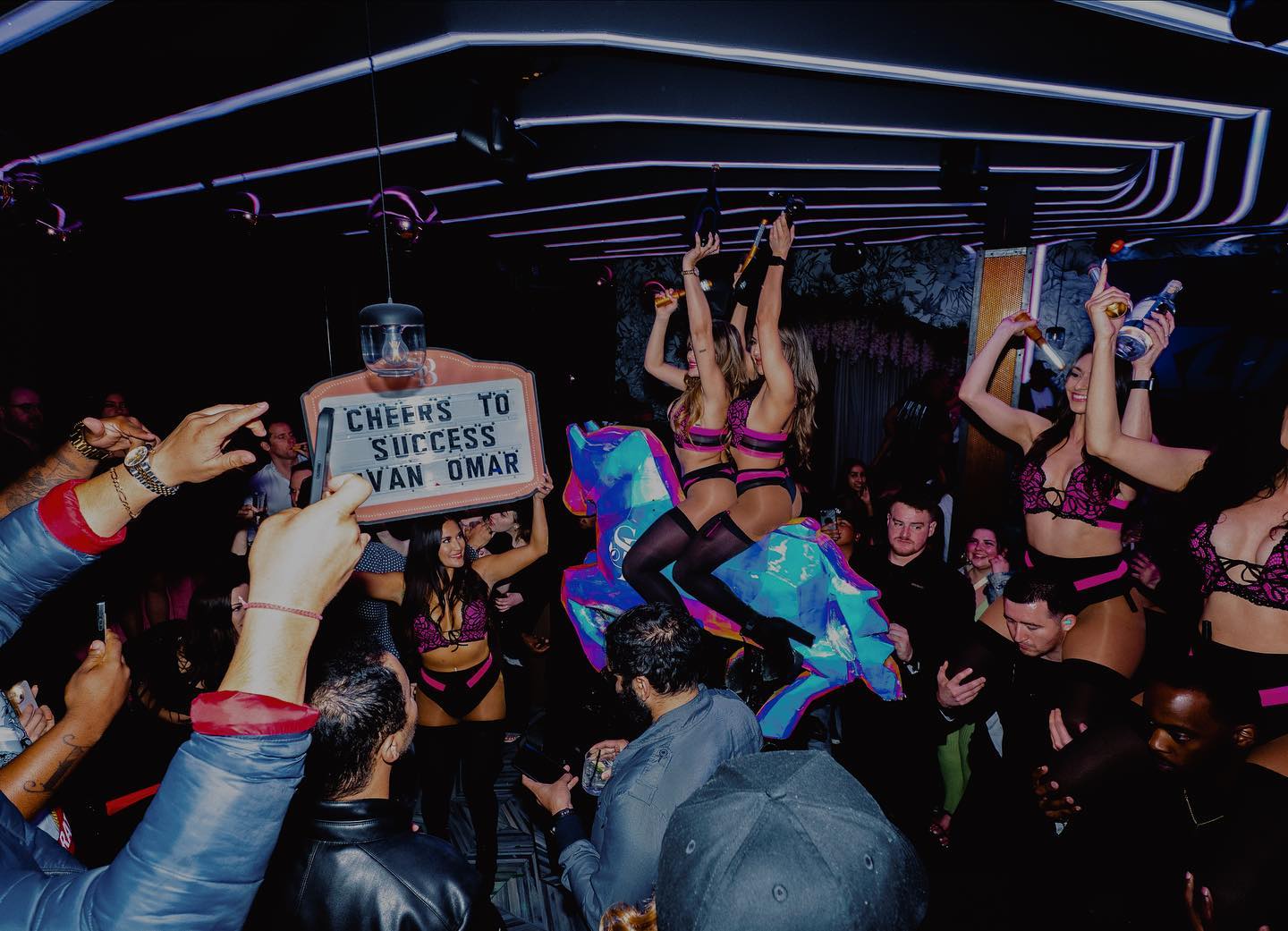 VIP bottle service at SideBar San Diego nightclub.