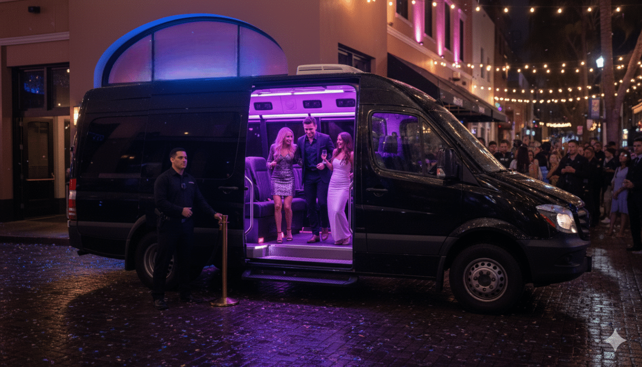 A VIP host welcoming guests into a packed Gaslamp nightclub, setting the tone for a premium nightlife experience in San Diego.